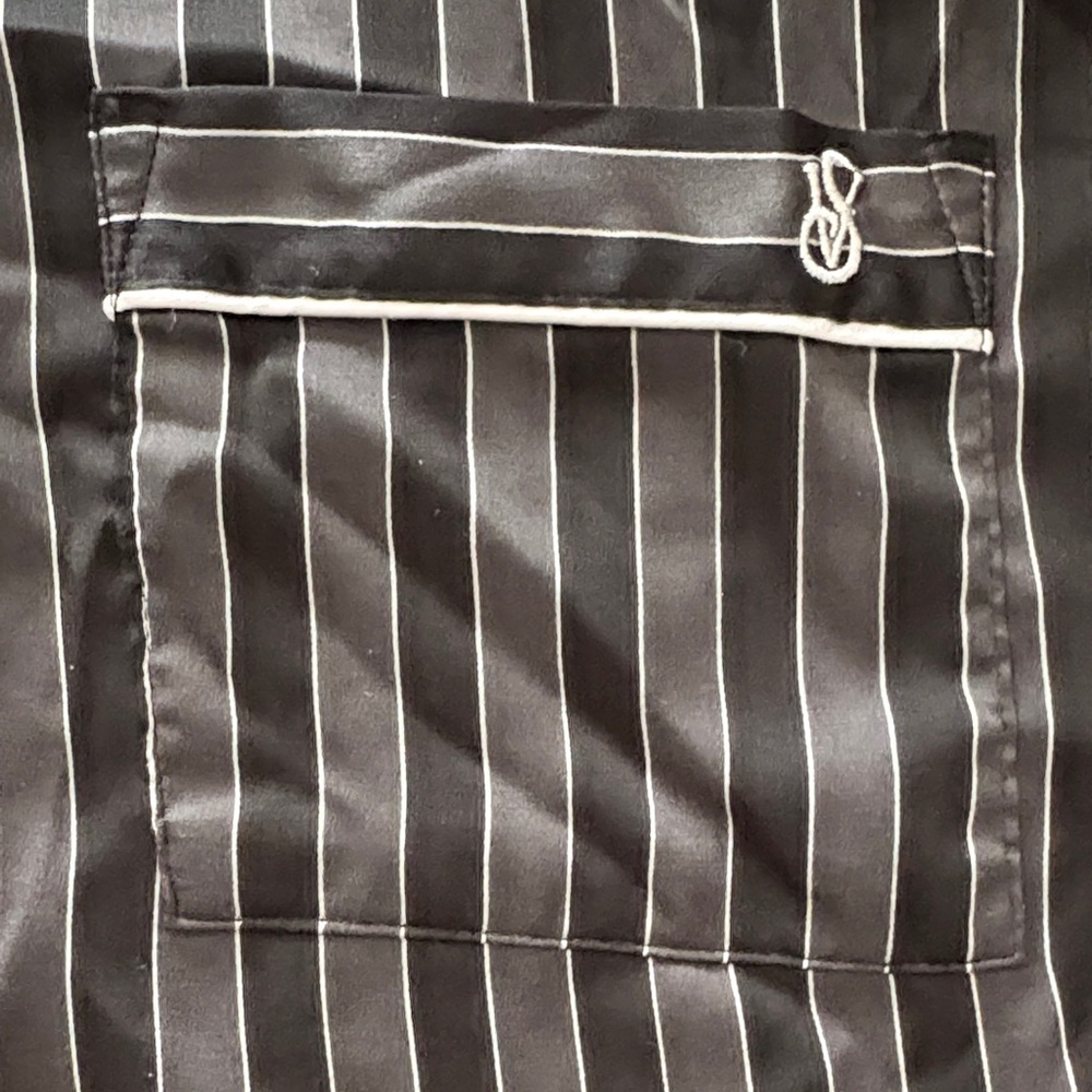 Victoria's Secret Black and Gray Striped Pajama Set - Picture 4 of 8